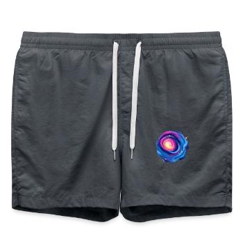 Ballet cosmique aux teintes violettes - Short de bain - charbon - Devant - AI Model Male 185 light (185cm)