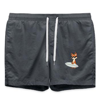 Confident Fox Surfboard Action - Lunettes de soleil - Short de bain - charbon - Devant - AI Model Male 185 light (185cm)