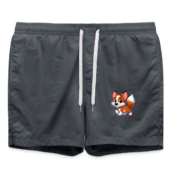 Fox Terrier 2 - Swim Trunks - anthracite - Front - AI Model Male 185 light (185cm)