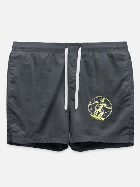 Snowboarding Man - Swim Trunks - anthracite