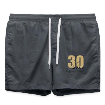 Joyeux anniv 30 ans - Short de bain - charbon - Devant - AI Model Male 185 light (185cm)