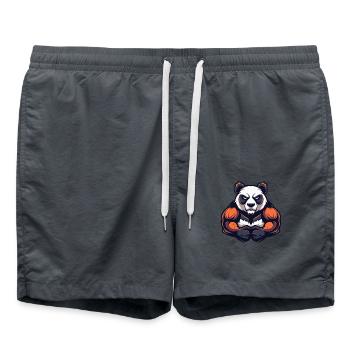 Panda Muskeln Fitness - Badeshorts - Anthrazit - Vorne - AI Model Male 185 light (185cm)