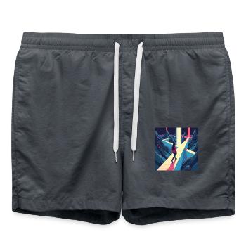 dracehenqodeLIAN - Badeshorts - Anthrazit - Vorne - AI Model Male 185 light (185cm)
