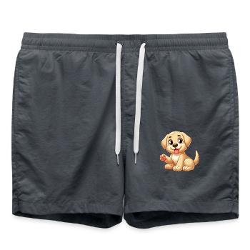 Labrador 8 - Badeshorts - Anthrazit - Vorne - AI Model Male 185 light (185cm)