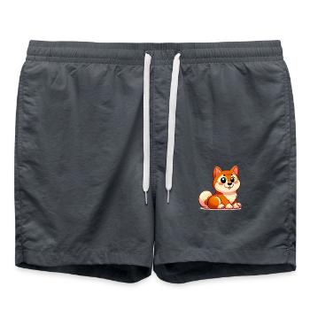 Shiba 4 - Swim Trunks - anthracite - Front - AI Model Male 185 light (185cm)