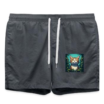 La gueule de bois détendue - Short de bain - charbon - Devant - AI Model Male 185 light (185cm)