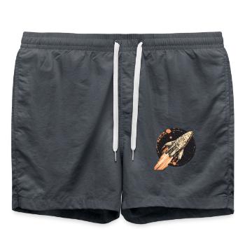Mission Mars: Aufbruch ins Unbekannte! - Badeshorts - Anthrazit - Vorne - AI Model Male 185 light (185cm)