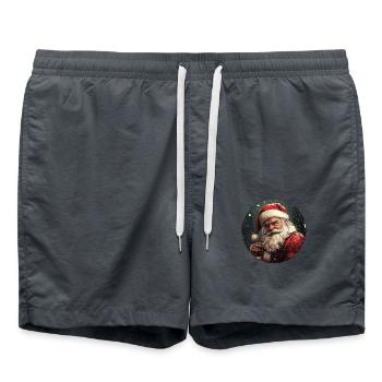 Père Noël traditionnel : l’ de Noël - Short de bain - charbon - Devant - AI Model Male 185 light (185cm)