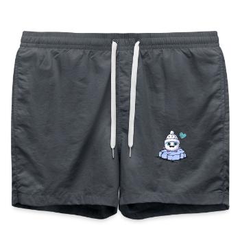 Monster Love Banquise - Short de bain - charbon - Devant - AI Model Male 185 light (185cm)