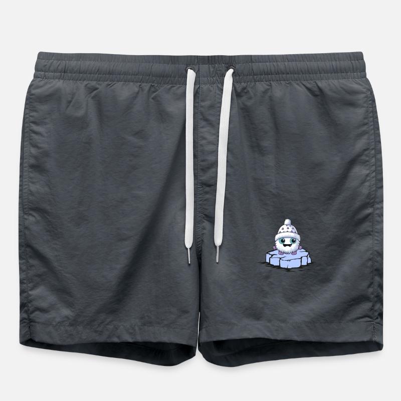 monster eisscholle - Badeshorts - Anthrazit