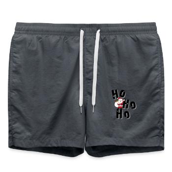 Père Noël Ho Ho Ho - Short de bain - charbon - Devant - AI Model Male 185 light (185cm)