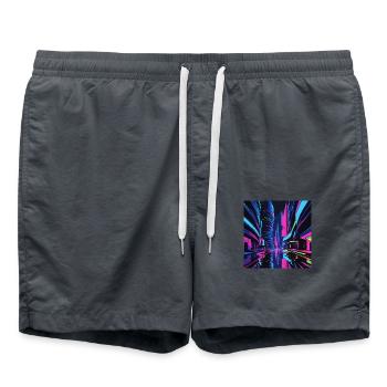 Future City 1 - Badeshorts - Anthrazit - Vorne - AI Model Male 185 light (185cm)