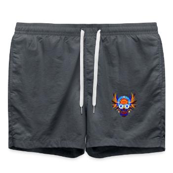 Crâne 15 - Short de bain - charbon - Devant - AI Model Male 185 light (185cm)