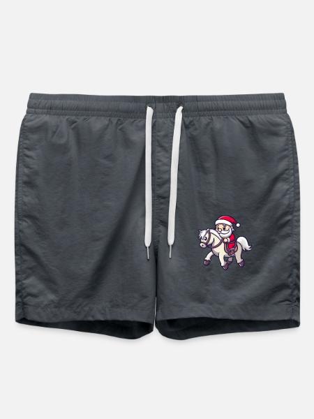 Horse Santa Claus - Swim Trunks - anthracite