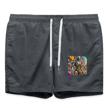 Hippieroboter - Badeshorts - Anthrazit - Vorne - AI Model Male 185 light (185cm)