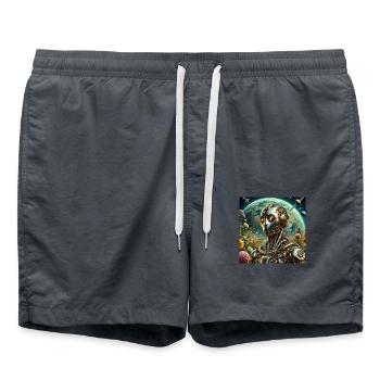 Roboter - Badeshorts - Anthrazit - Vorne - AI Model Male 185 light (185cm)