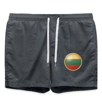 Litauen Emblem - Badeshorts - Anthrazit - Vorne - AI Model Male 185 light (185cm)