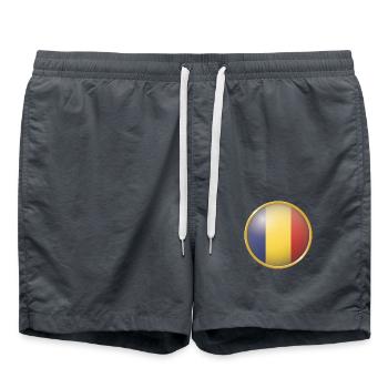 Rumänien Emblem - Badeshorts - Anthrazit - Vorne - AI Model Male 185 light (185cm)