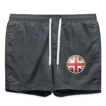 Großbritannien Emblem - Badeshorts - Anthrazit - Vorne - AI Model Male 185 light (185cm)