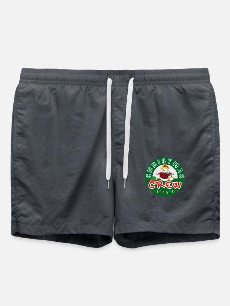 Christmas Crew with Snowman - Badeshorts - Anthrazit