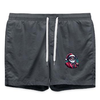 Mafia Santa - Badeshorts - Anthrazit - Vorne - AI Model Male 185 light (185cm)