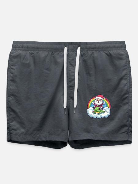 Frog Santa Claus Rainbow - Swim Trunks - anthracite