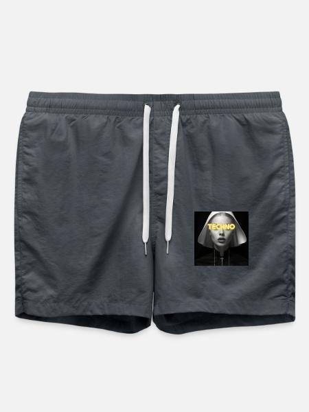 Sweet Techno Nun - Rave Design - Swim Trunks - anthracite