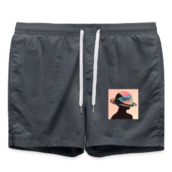 Running Rings - Swim Trunks - anthracite - Front - AI Model Male 185 light (185cm)