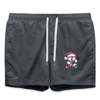 Polar Bear 7 - Swim Trunks - anthracite - Front - AI Model Male 185 light (185cm)