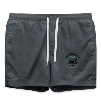 Ich kann meine Katze nicht haben - Badeshorts - Anthrazit - Vorne - AI Model Male 185 light (185cm)
