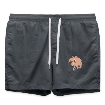 Lion biting his tongue - Swim Trunks - anthracite - Front - AI Model Male 185 light (185cm)