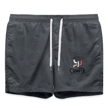 J’peux pas j’ai compté mes chaussettes orphelines - Short de bain - charbon - Devant - AI Model Male 185 light (185cm)