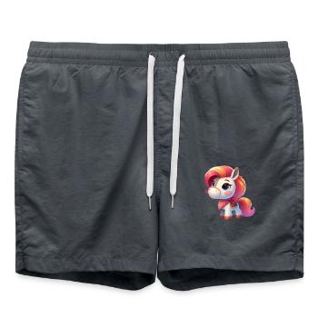 poney 4 - Short de bain - charbon - Devant - AI Model Male 185 light (185cm)