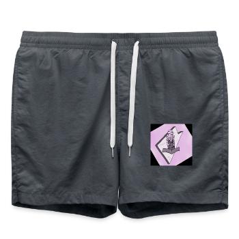 Fantasy girl from the book - Swim Trunks - anthracite - Front - AI Model Male 185 light (185cm)