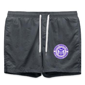 Bachelor Party Team Totenkopf - Swim Trunks - anthracite - Front - AI Model Male 185 light (185cm)