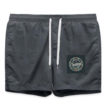 Christmas emblem - Swim Trunks - anthracite - Front - AI Model Male 185 light (185cm)