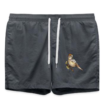 Oiseau coloré - Short de bain - charbon - Devant - AI Model Male 185 light (185cm)