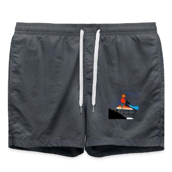N’arrêtez jamais de grimper la fermeture éclair 2 - Short de bain - charbon - Devant - AI Model Male 185 light (185cm)