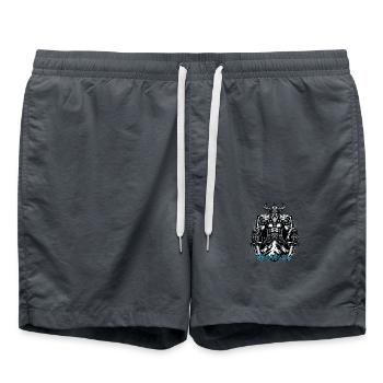 Berserker Wikinger, Warrior Schriftzug V2 - Badeshorts - Anthrazit - Vorne - AI Model Male 185 light (185cm)