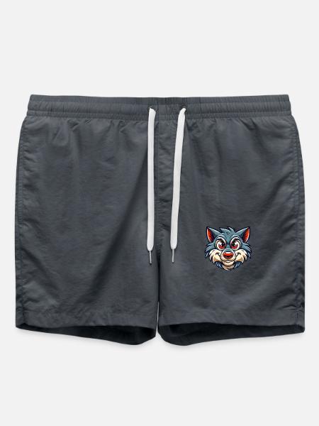 Wolf Comic - Swim Trunks - anthracite