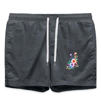 Regenbogen Bouquet - Badeshorts - Anthrazit - Vorne - AI Model Male 185 light (185cm)