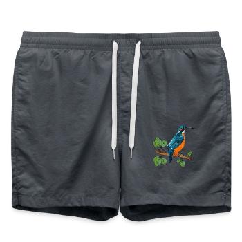 Oiseau coloré - Short de bain - charbon - Devant - AI Model Male 185 light (185cm)