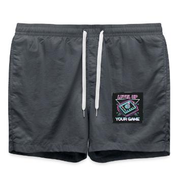 Retro - Badeshorts - Anthrazit - Vorne - AI Model Male 185 light (185cm)