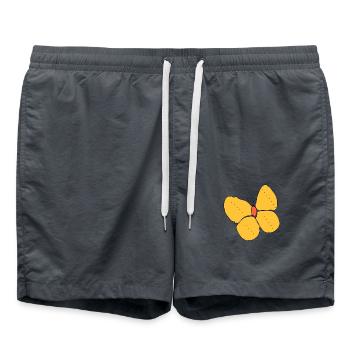 Un papillon jaune - Short de bain - charbon - Devant - AI Model Male 185 light (185cm)