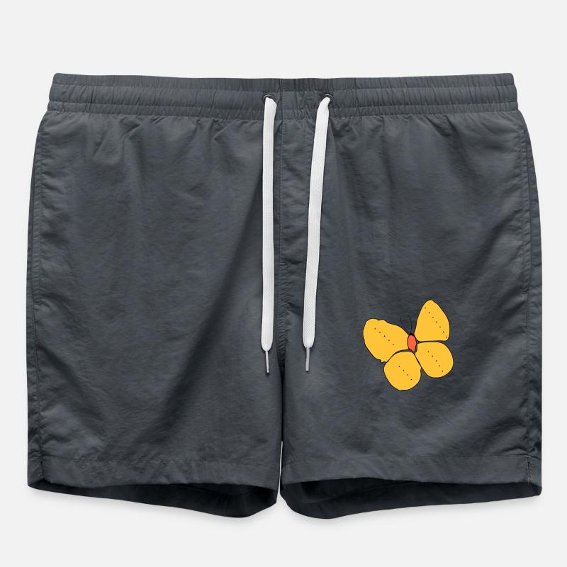A yellow butterfly - Swim Trunks - anthracite