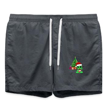 Weihnachten Alien - Badeshorts - Anthrazit - Vorne - AI Model Male 185 light (185cm)