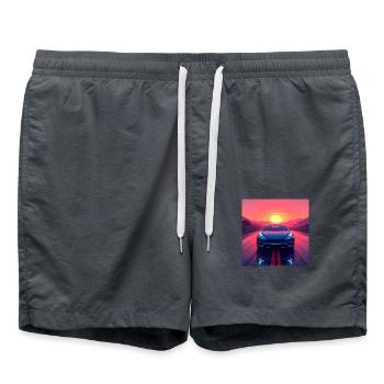 Electric Highway - Swim Trunks - anthracite - Front - AI Model Male 185 light (185cm)