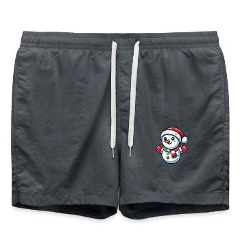 Schneemann - Badeshorts - Anthrazit - Vorne - AI Model Male 185 light (185cm)