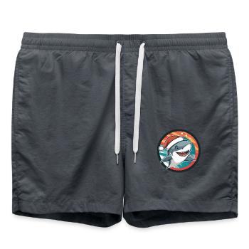 Hai Weihnachten X-Mas - Badeshorts - Anthrazit - Vorne - AI Model Male 185 light (185cm)