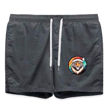 Tigre Noël Noël - Short de bain - charbon - Devant - AI Model Male 185 light (185cm)
